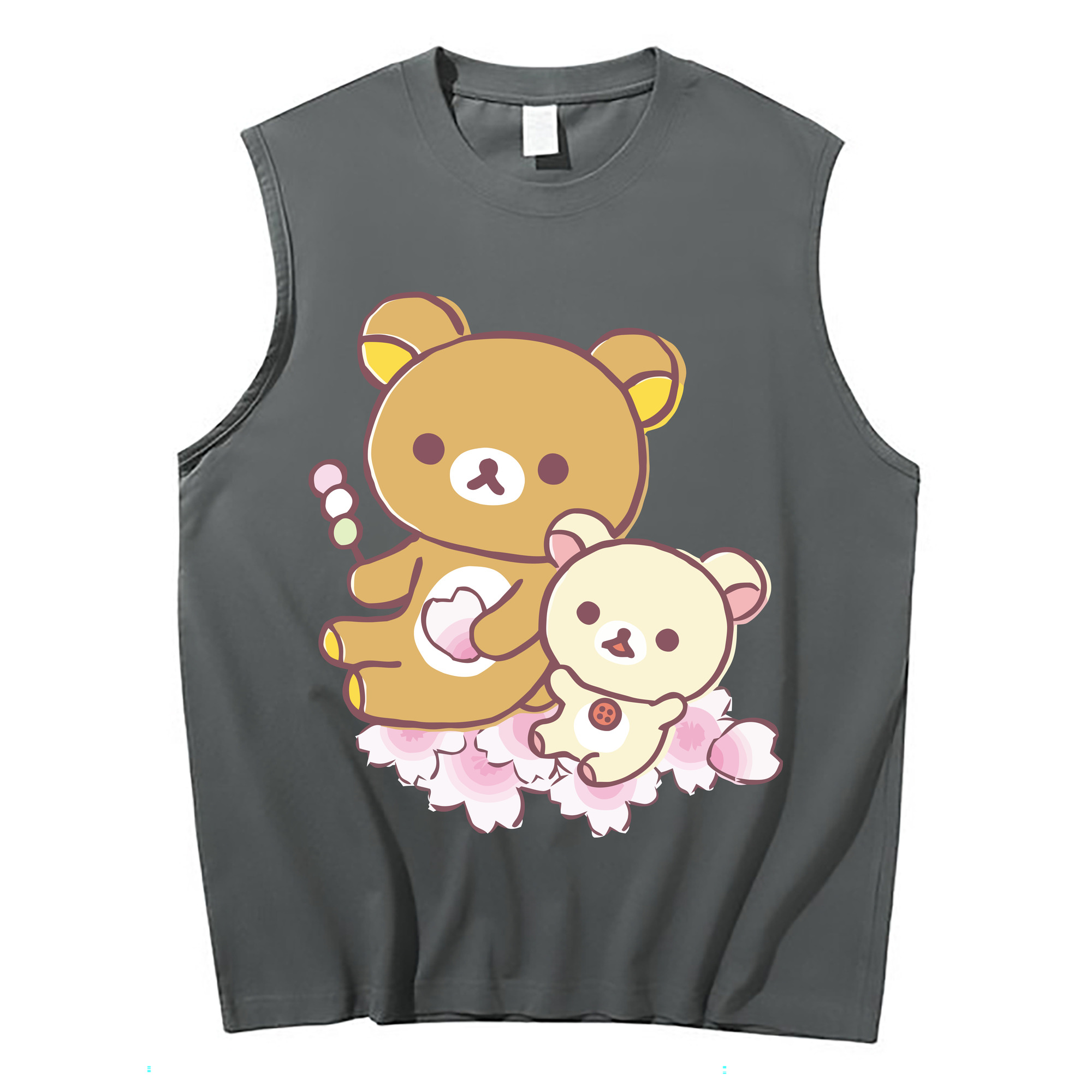 （画像用） リラックマ リラックマ キイロイトリ Rilakkuma Korilakkuma Kiiroitori コットン100％タンクトップ（フロントプリント）